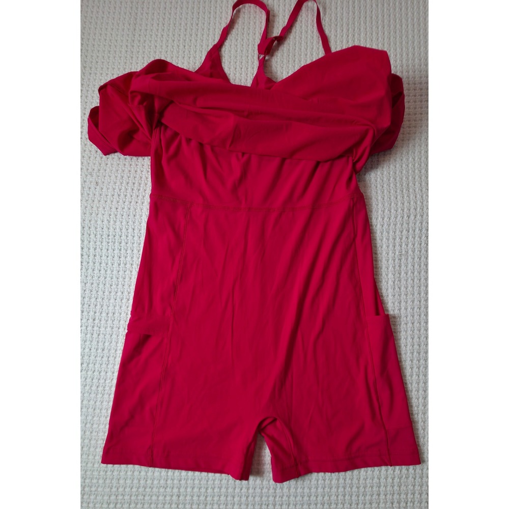 Outdoor Voices Exercise Dress Women M Red Excellent Built-in Shorts Pockets - Picture 6 of 8